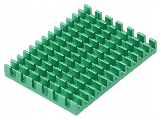 Radiator wytłaczany żeberkowy Raspberry Pi zielony L 40mm T-25B071254