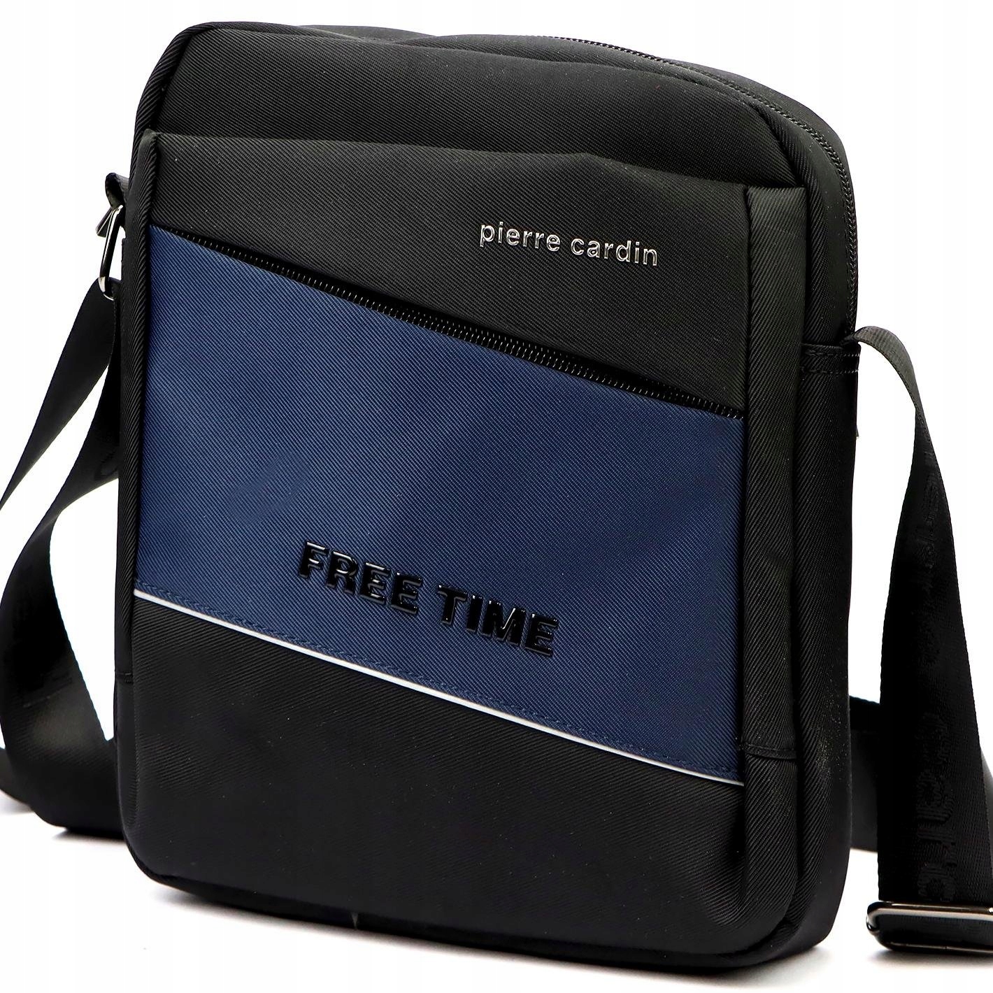 Pánská černá modrá taška přes rameno Pierre Cardin 1711 ALAN09