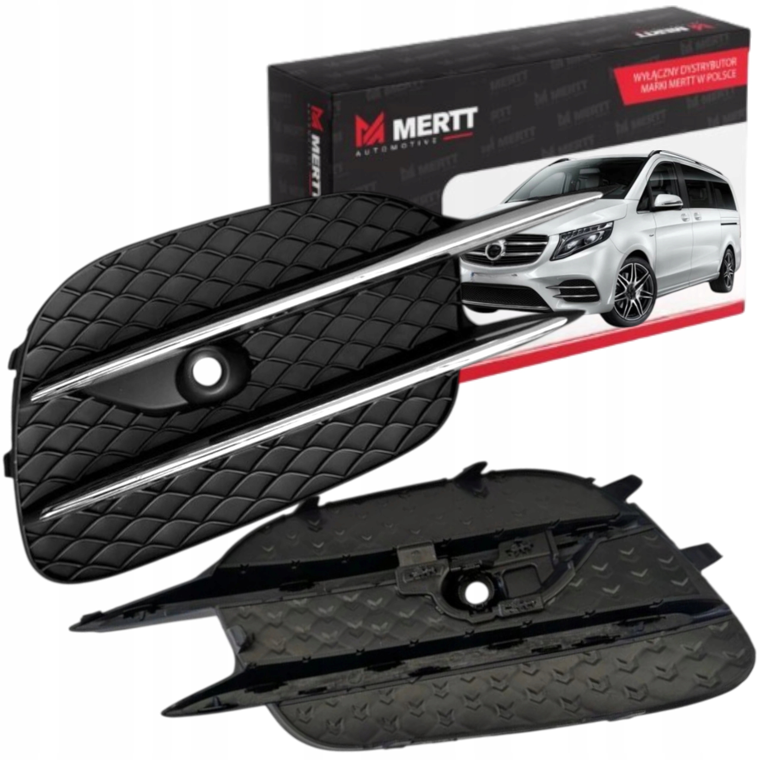 Mřížka nárazníku atrapa Mercedes V-klasa W447 Amg 2014-2025 Pravá stříbrná