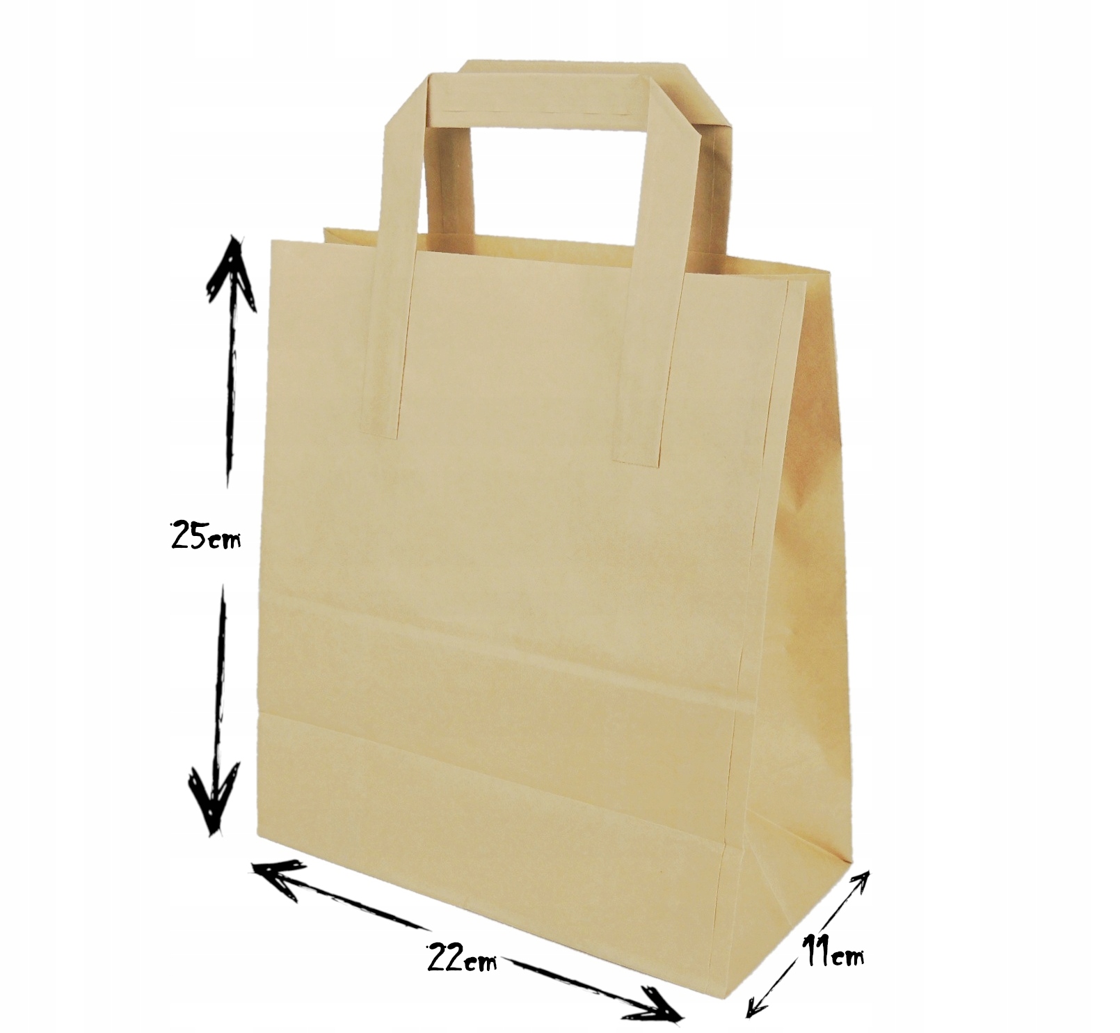 TORBA PAPIEROWA 22x11x25 BRĄZ torebka 250szt EKO M Marka inna