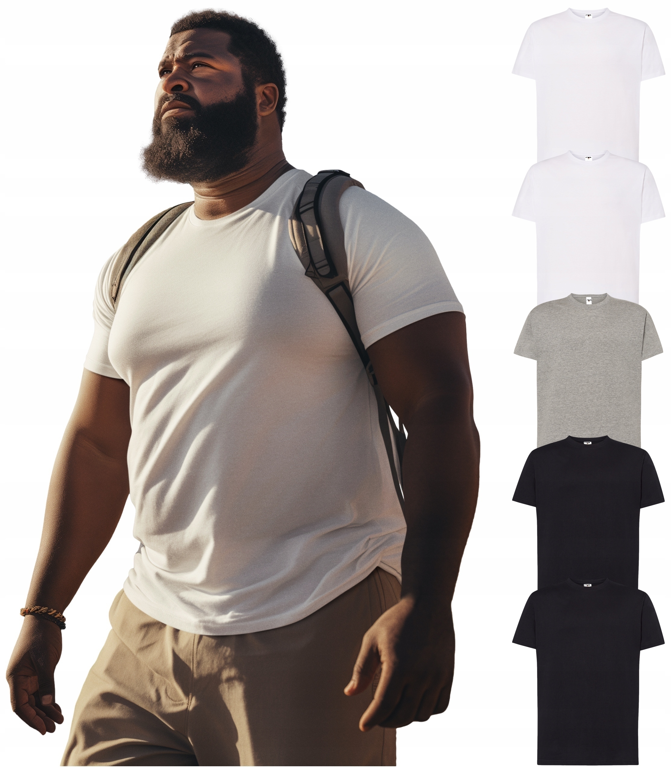 koszulka męska t-shirt męski bawełna niekurczliwa #XL Kpl 5x Wybór Kolorów