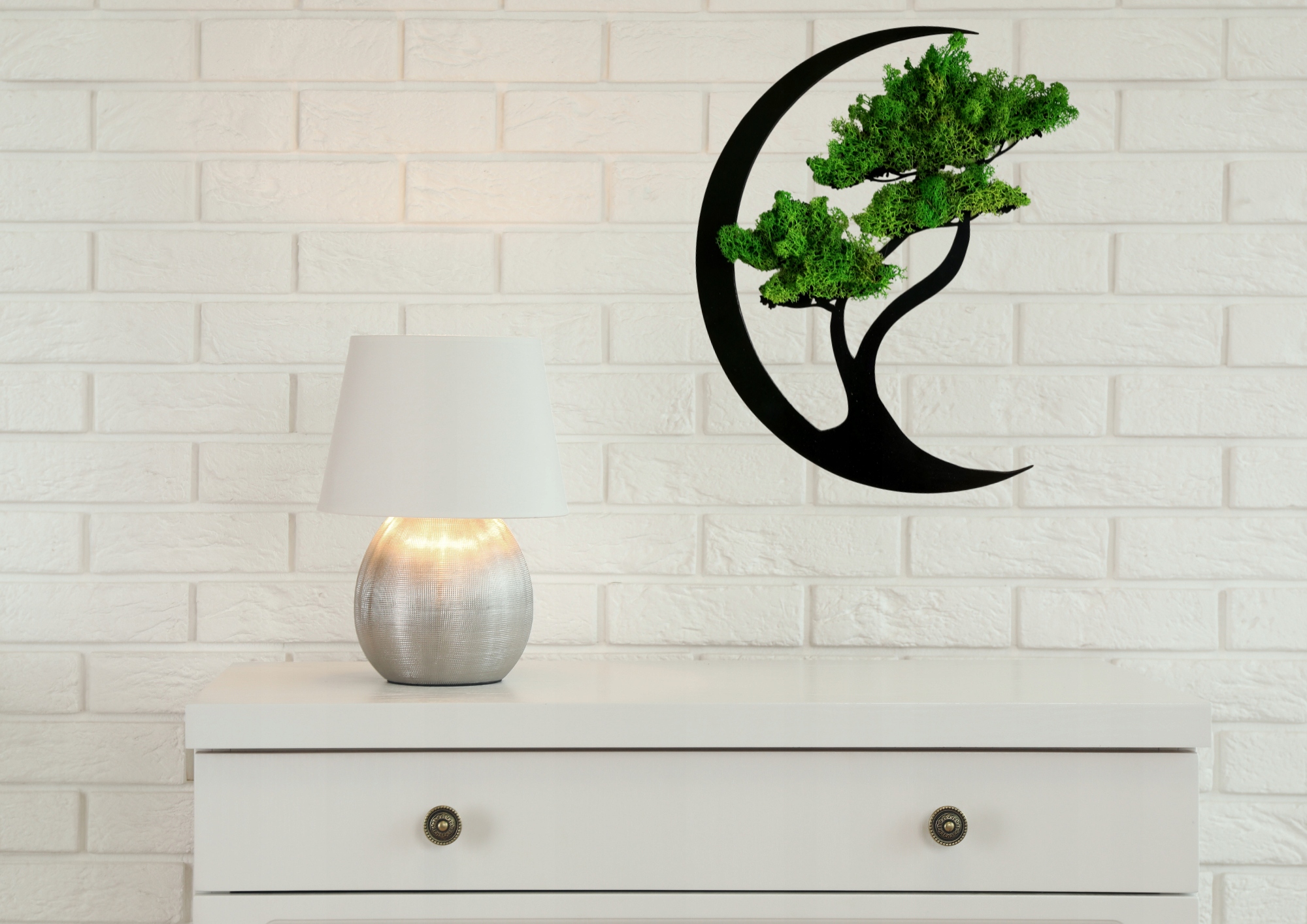 OBRAZ DRZEWO BONSAI Z MCHU CHROBOTEK ŻYWY PREZENT UPOMINEK DEKORACJA Marka inna