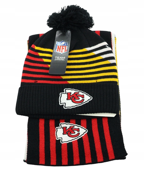 Pánská mládežnická sada Čepice Zimní šála Výšivka Nfl Kansas City Chiefs