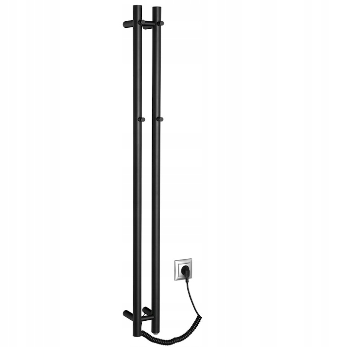 Papinado elektrická sušička na uteráky, 109 x 1200 mm, 40 W, čierna matná ER34