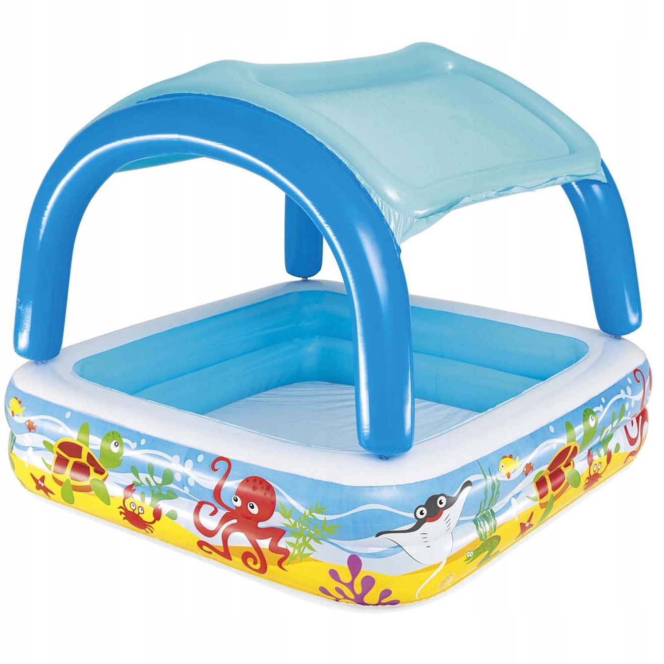 Basen dmuchany zacieniony z daszkiem 140x140 cm Beach Buddy 52192 Bestway