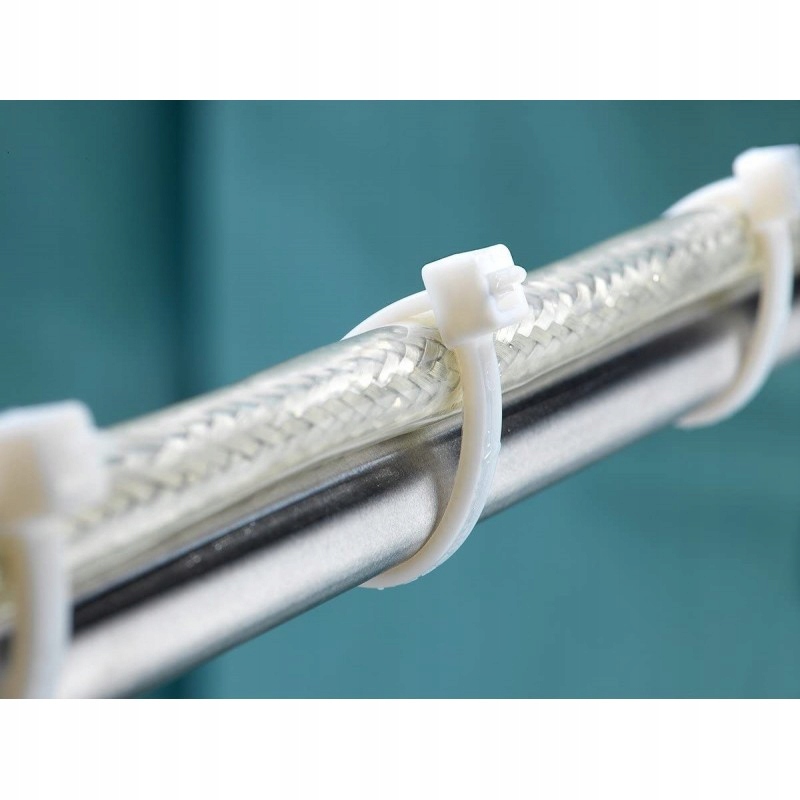 OPASKI ZACISKOWE TRYTYTKI BIAŁE 100SZT. 100X2,5 Materiał tworzywo sztuczne