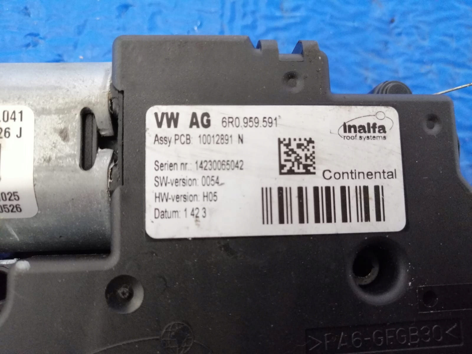 SILNICZEK SZYBERDACHU 6R0959591 VW Numer katalogowy części 6R0959591