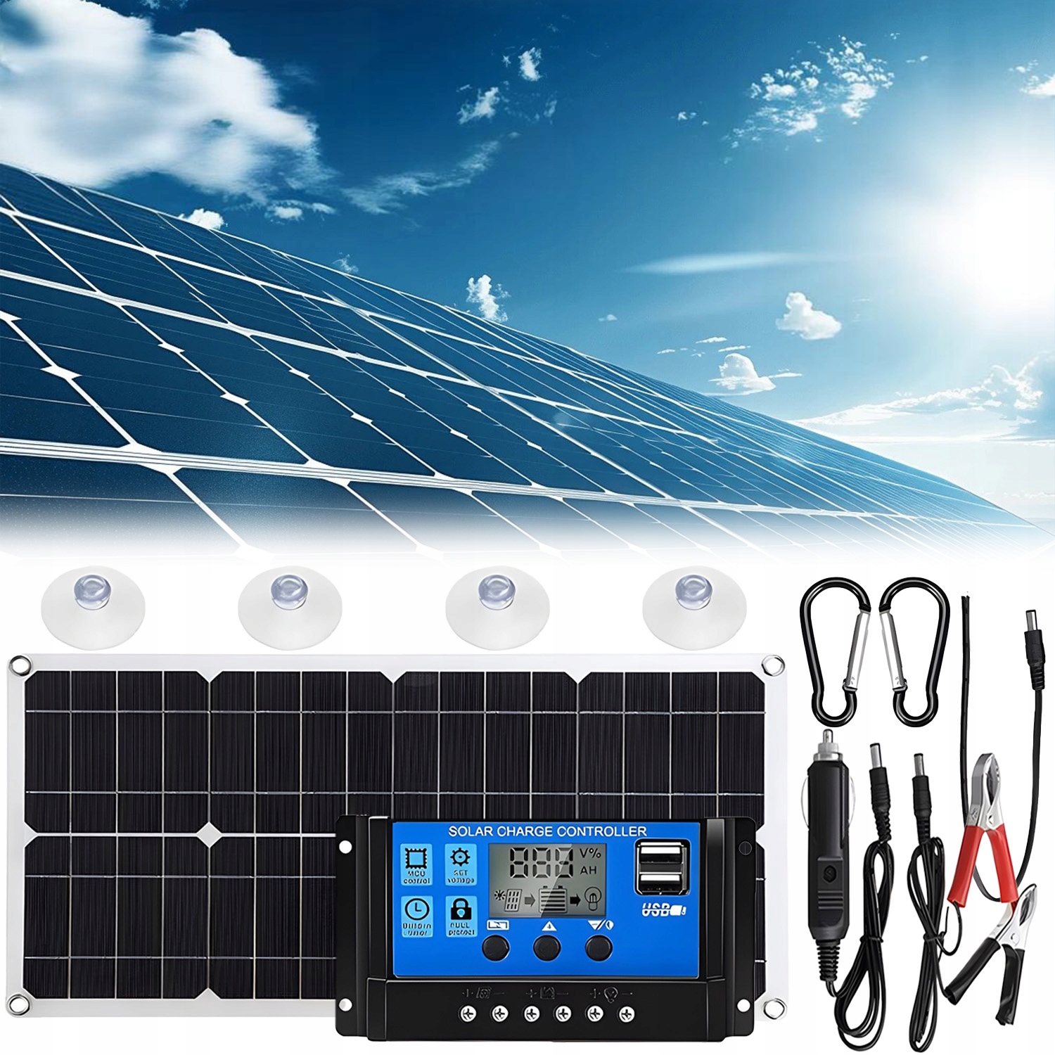 Solární panel Regulátor 12V 30A Baterie Solární usměrňovač Nabíječka