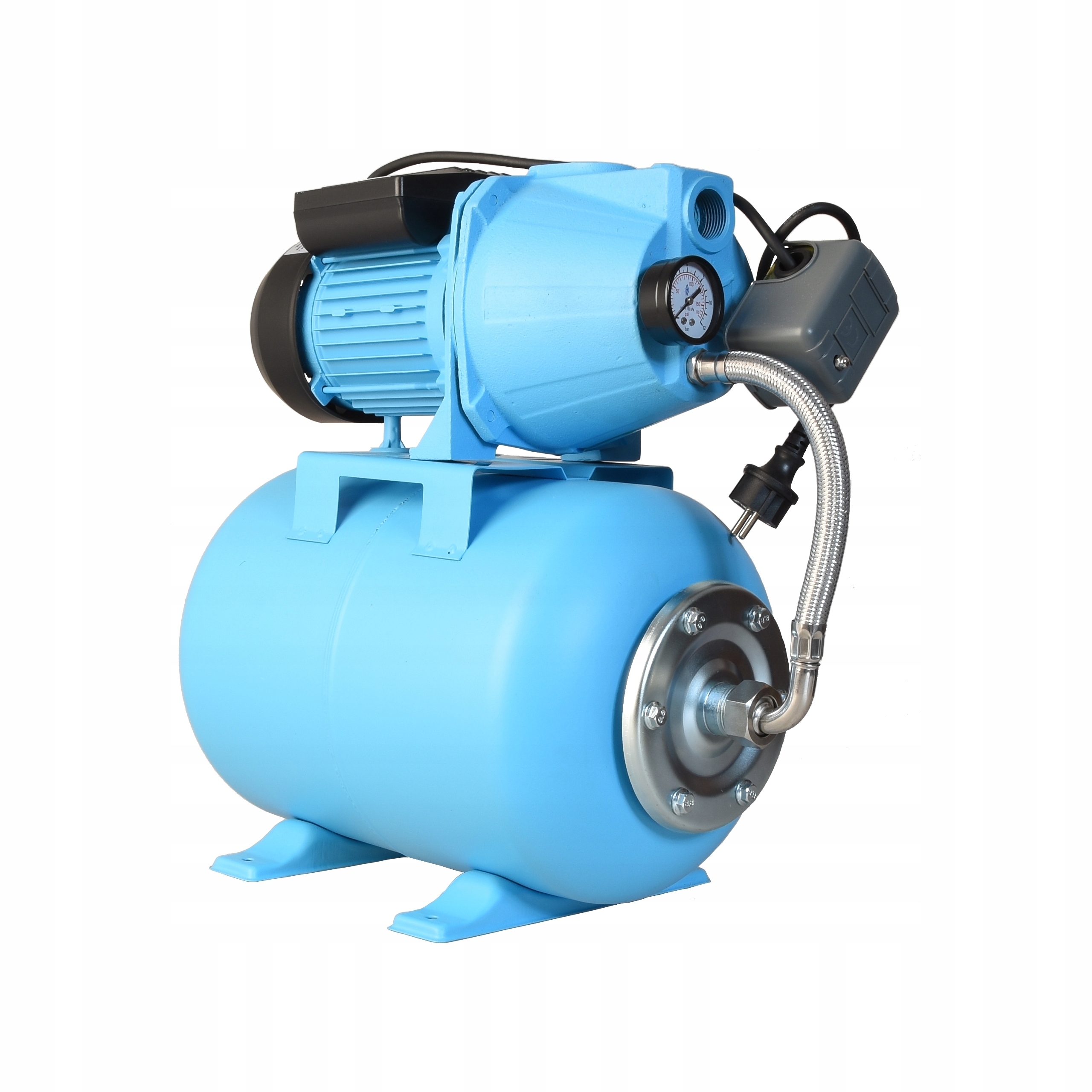 Hydrofor Na Vodu 24 L Čerpadlo S Príslušenstvom 1100 W 60 L/min Nádrž Kompletná Sada