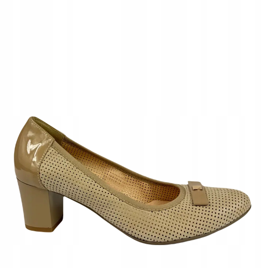 Dámské lodičky Arka Bioeco 5634/1360/1404 béžové 40, Béžová