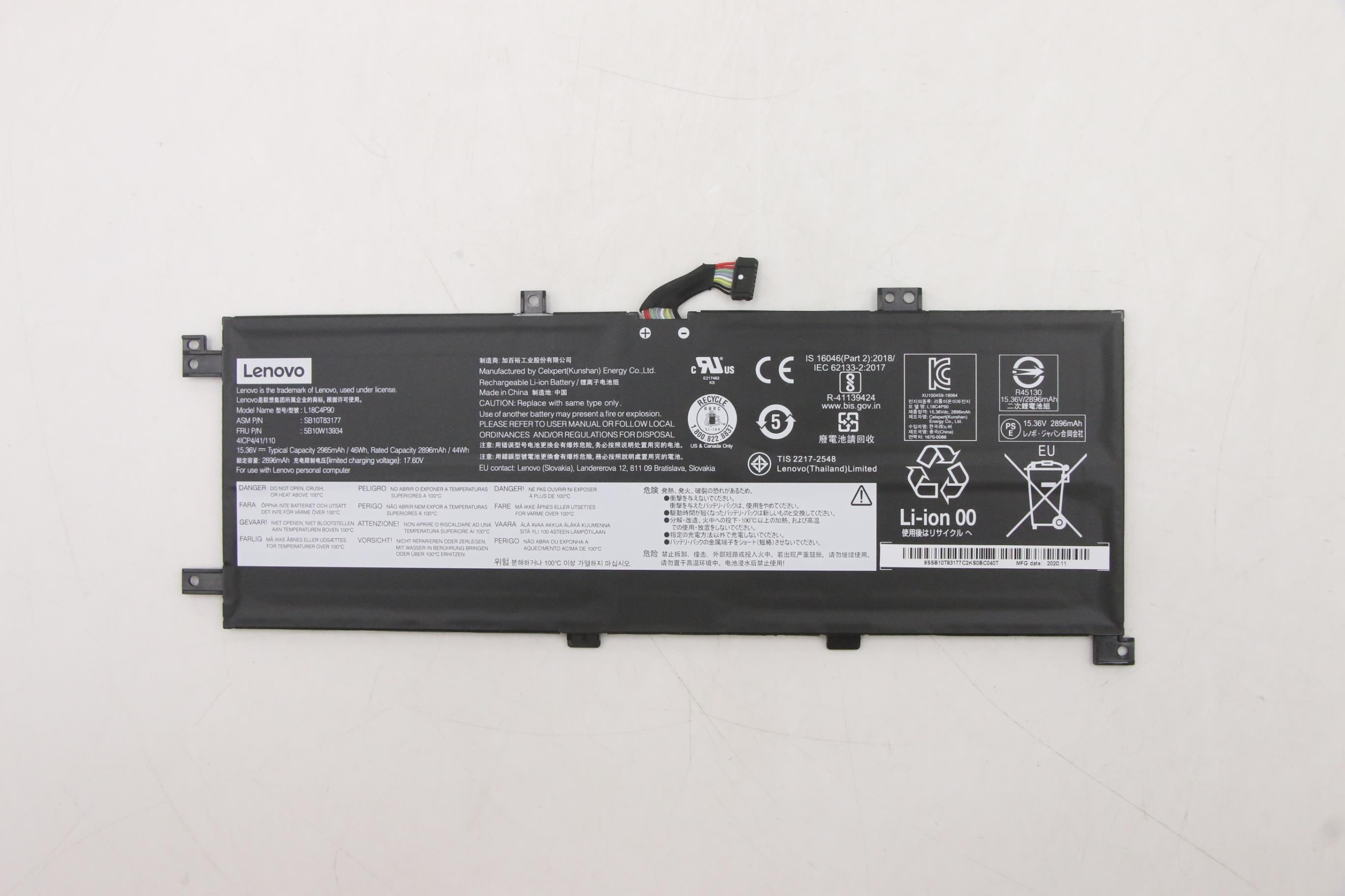 Lenovo batéria 4c, 46Wh, LiIon, Cxp, 5B10W13934