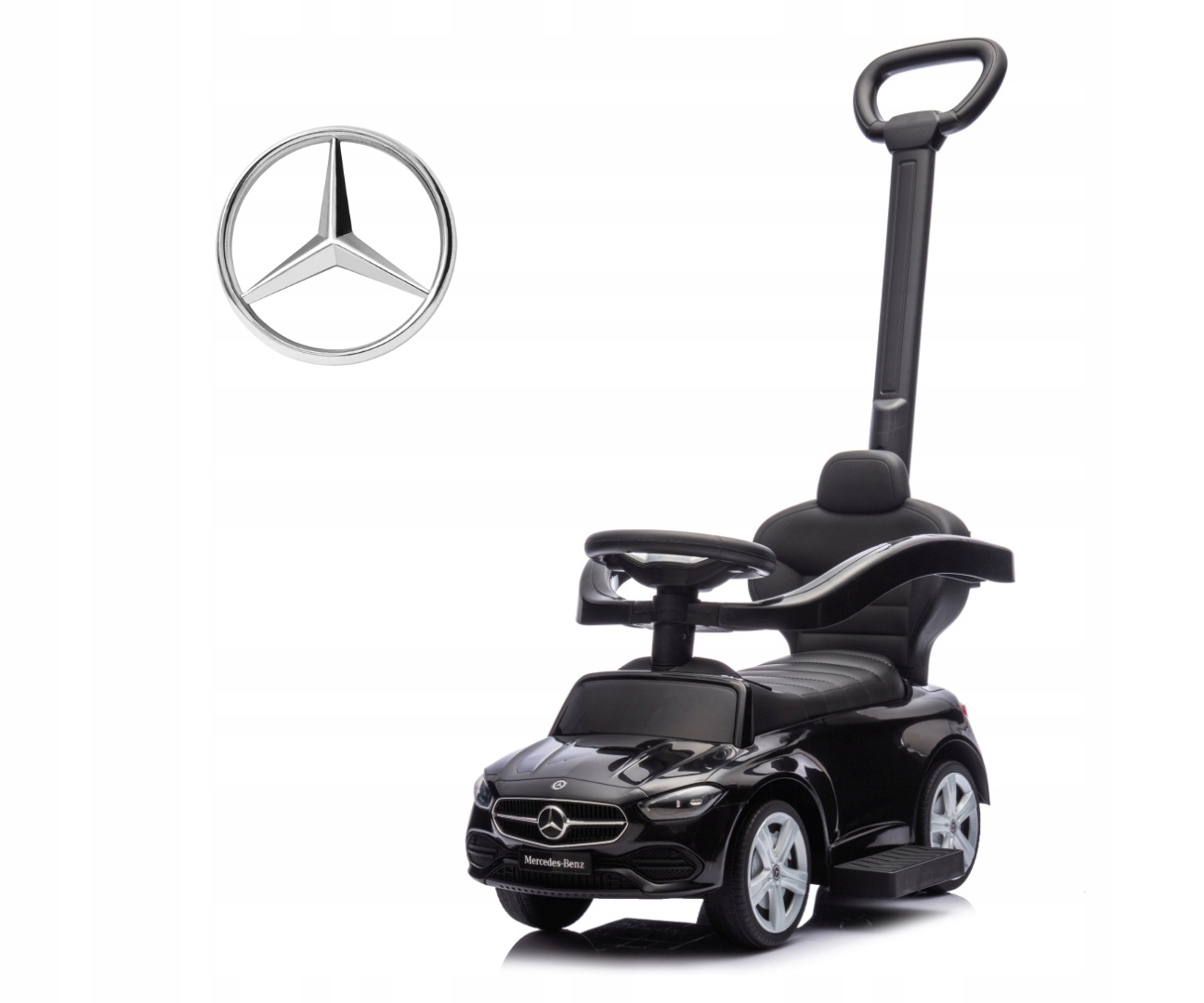 Milly Mally 6107 Pojazd z rączką Mercedes C-Class Black
