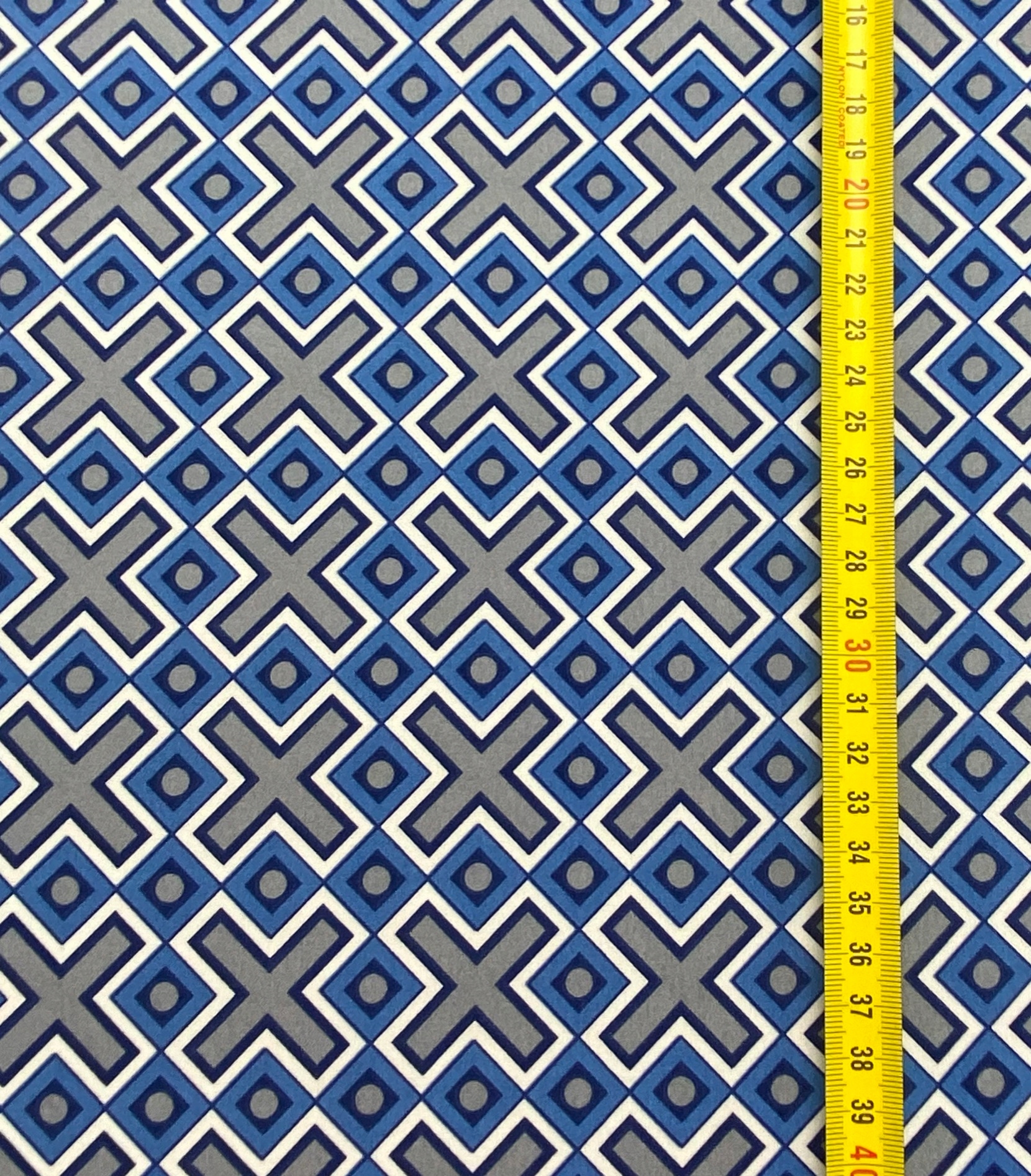 Tkanina Silki Wzór Geometryczny 1 Dżins 1/2 Mb