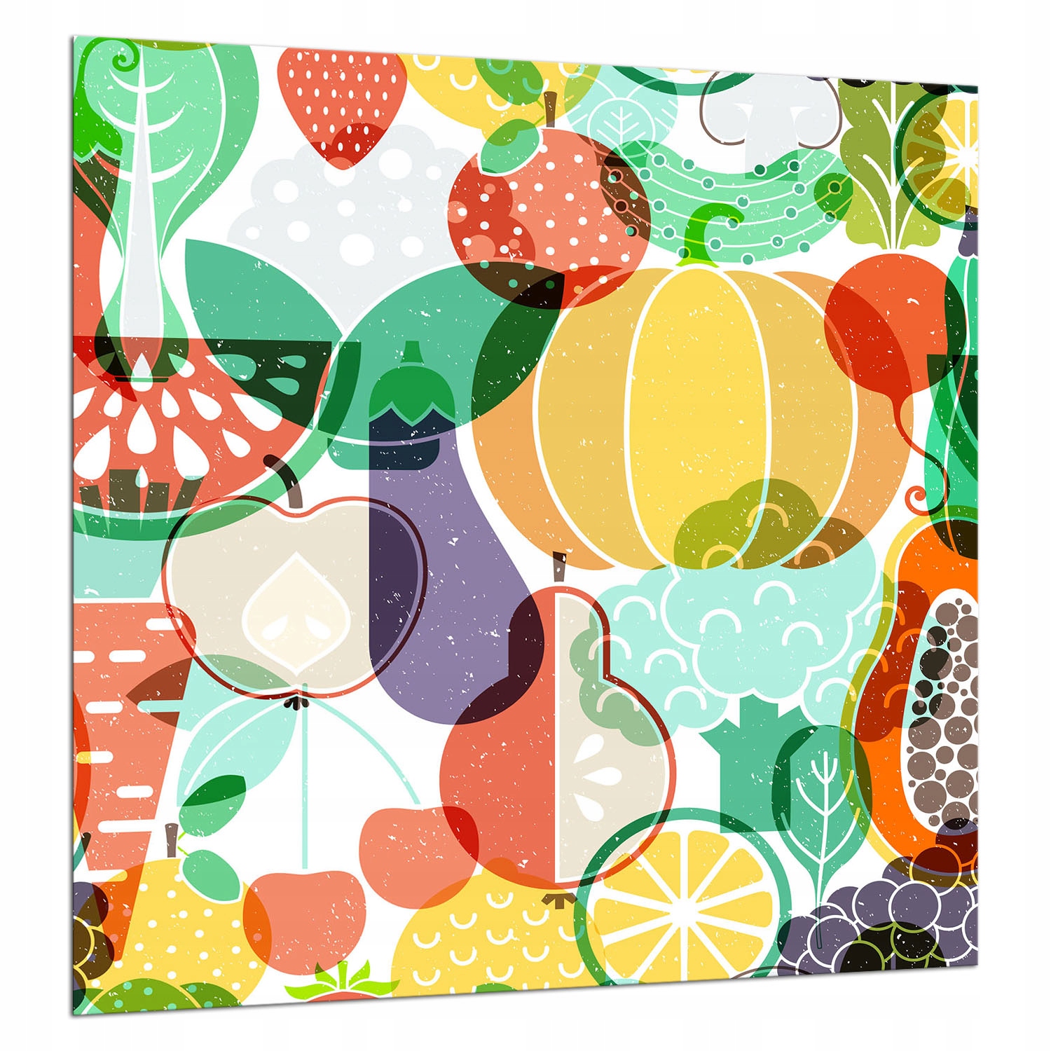 Ochranný Skleněný Panel Do Kuchyně 60x65 Ovoce Lacobel 7v1