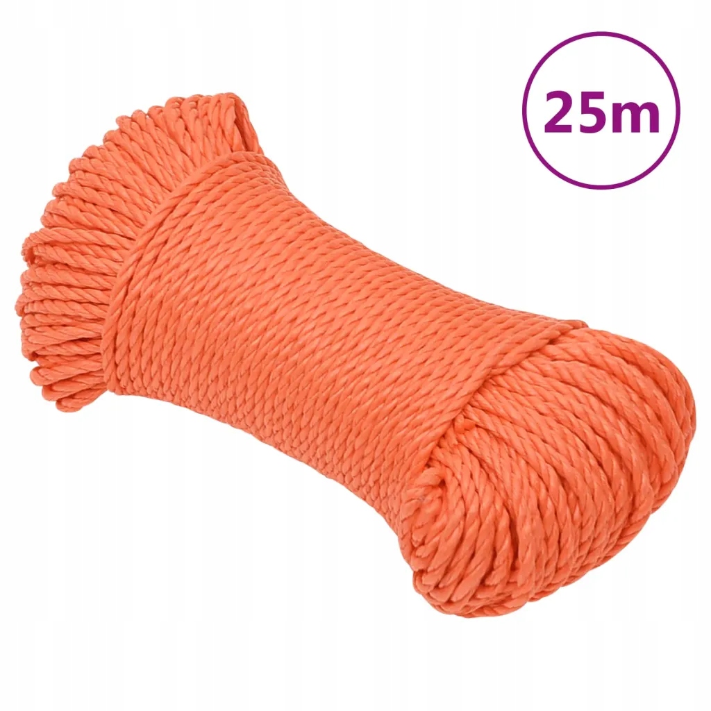 Linka robocza pomarańczowa 6 mm 25 m polipropylen