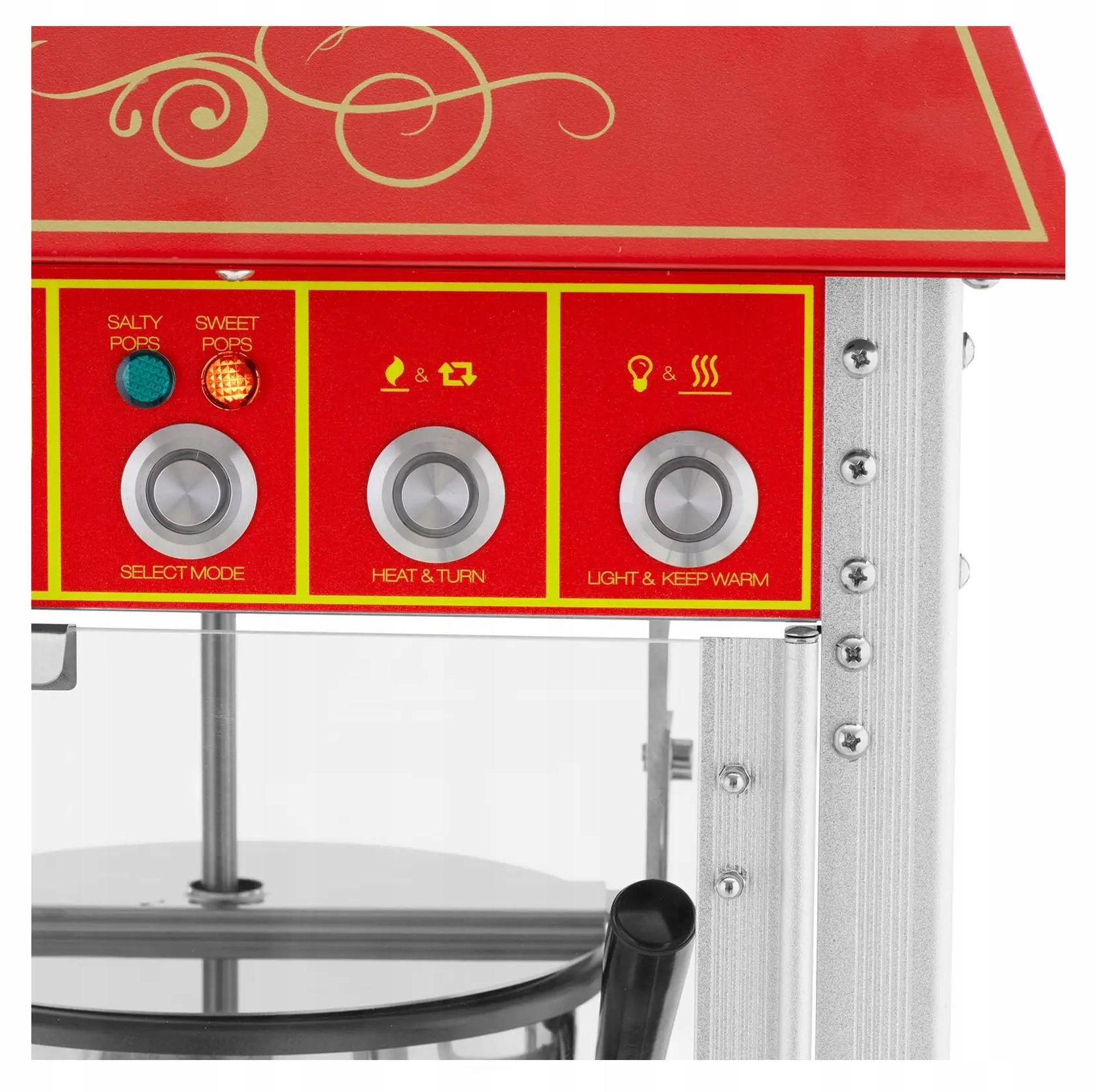 Maszyna do popcornu z wózkiem 1,5 L 1500W Royal Catering RCPW-16E. 10012713