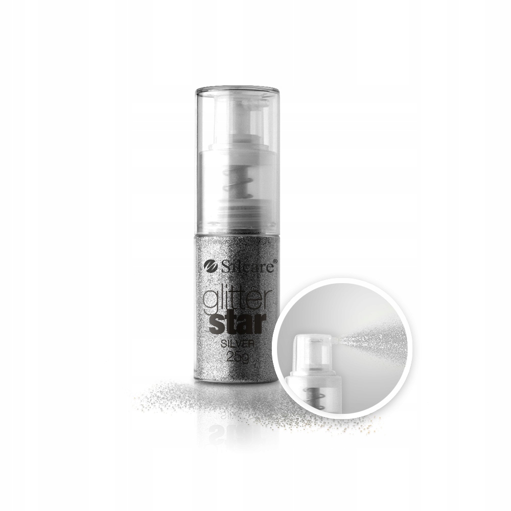 

Silcare Brokat Glitter Star z pompką 03 Silver 25g