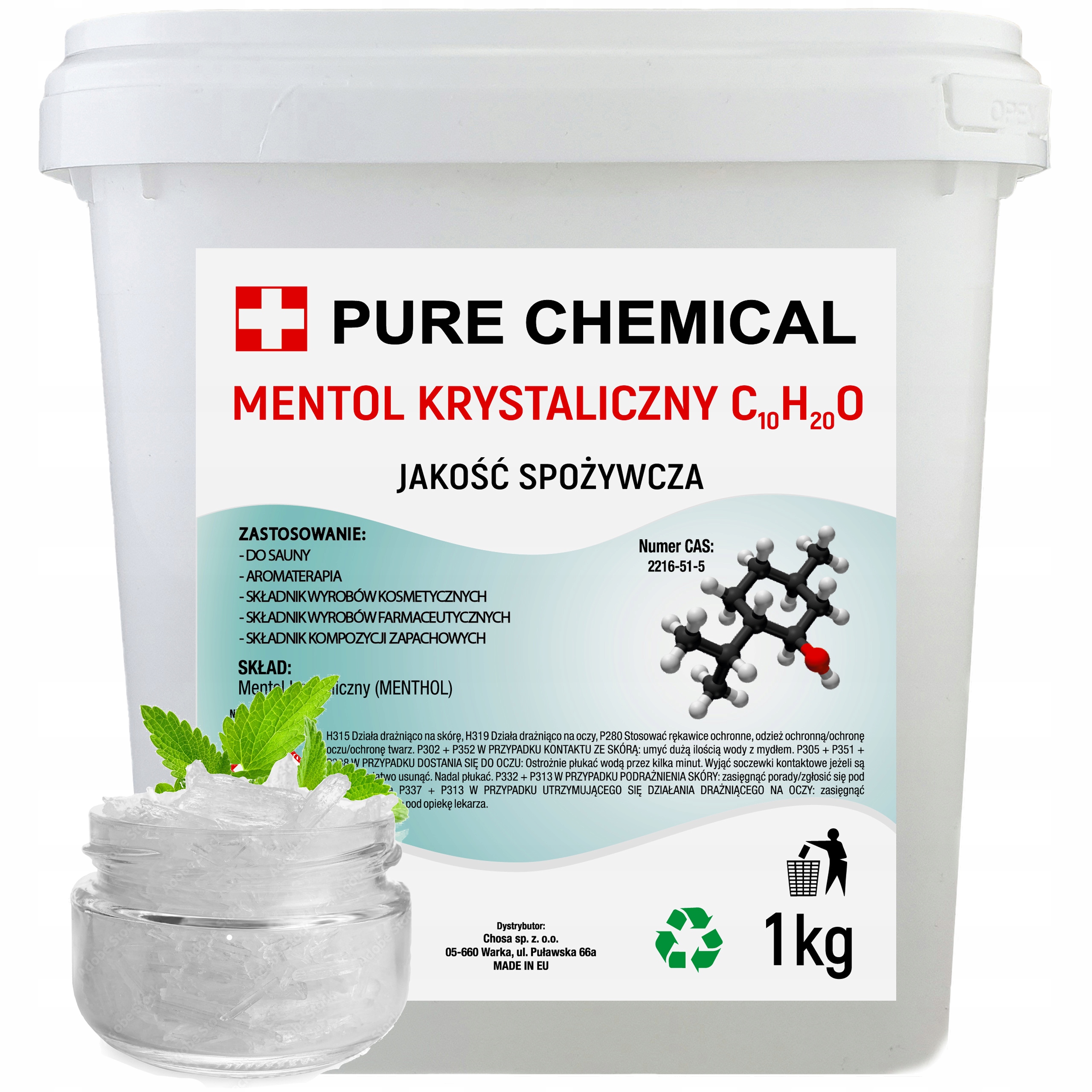 

Mentol Krystaliczny Do Sauny Kryształy 1000g 1kg