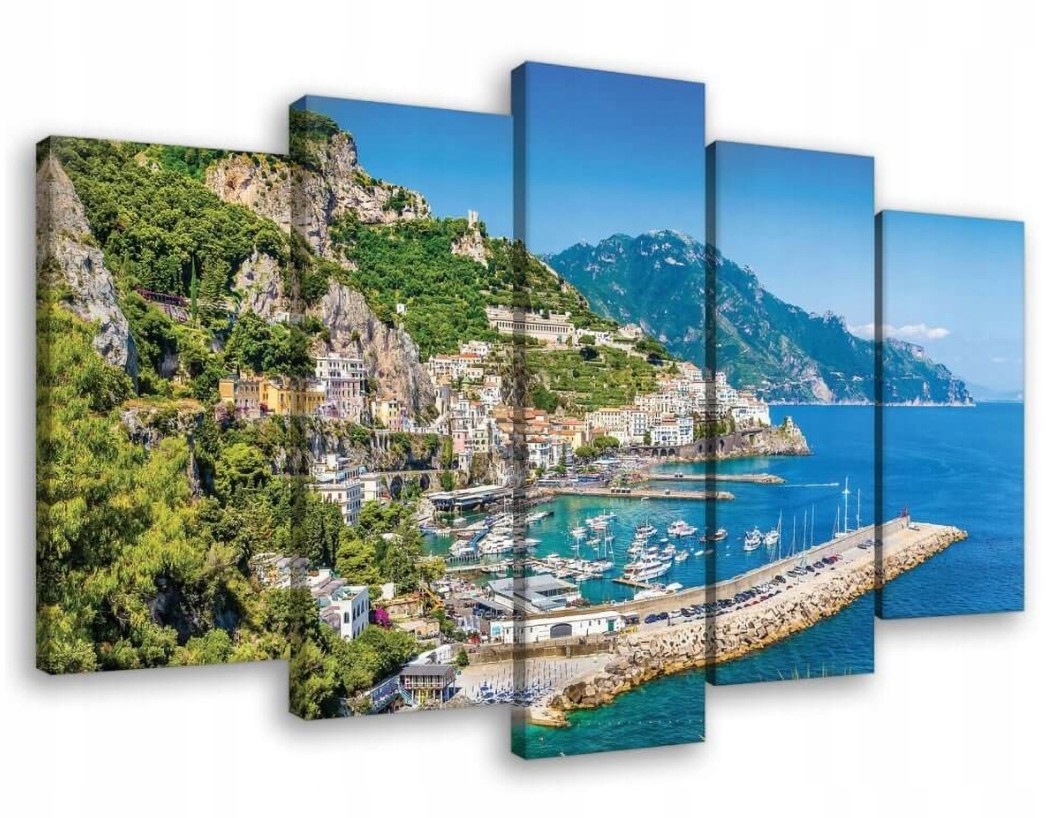 Obraz 100x60 Amalfi Pobřeží Itálie moře léto slunce krajina výhled