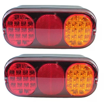 Sada Led Zadních Světel Pro Rypadlo-nabíječku Jcb 2CX 3CX 4CX 5CX 2KS