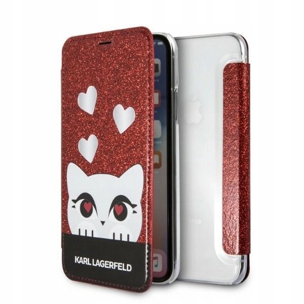 Pouzdro Karl Lagerfeld Valentine pro iPhone X Xs červené