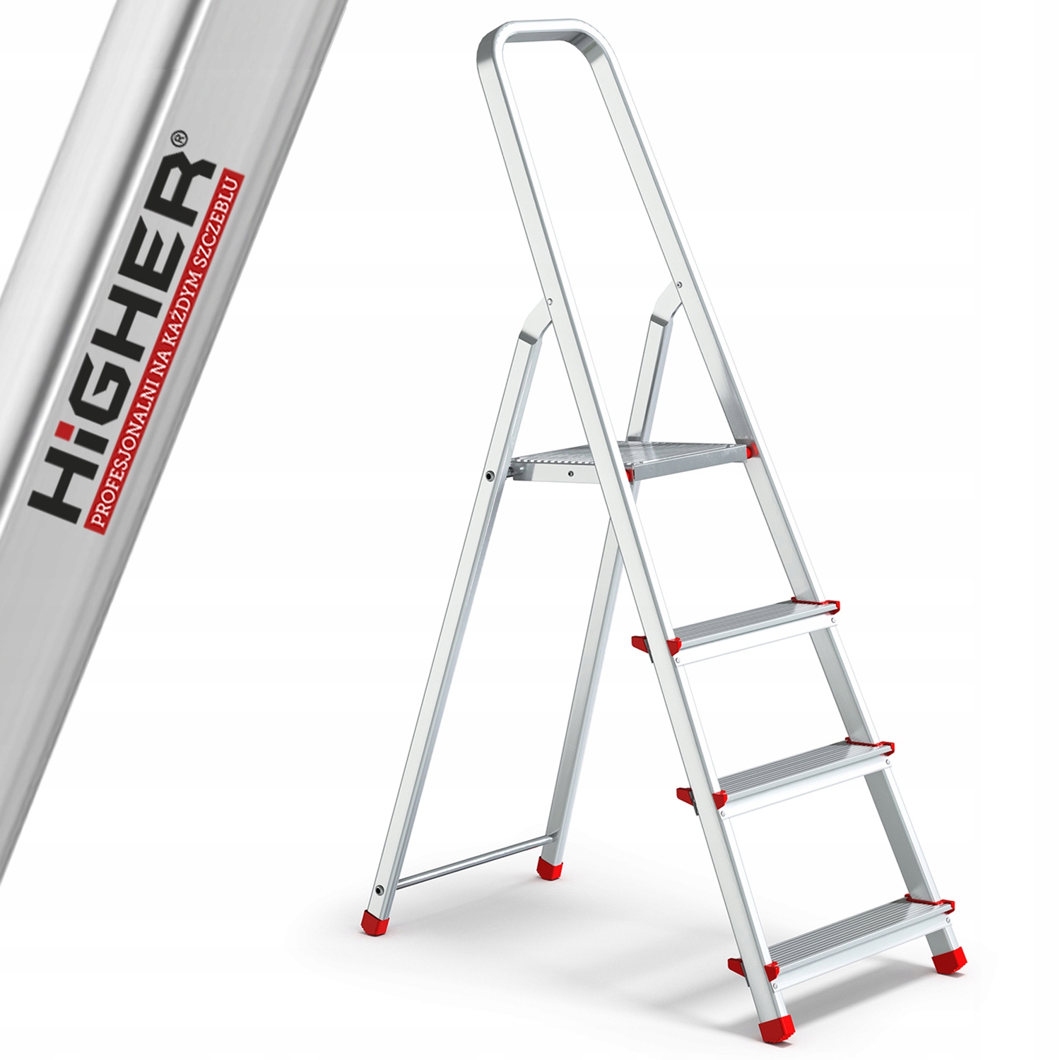 Žebřík hliníkový domácí schody Higher 4 stupně