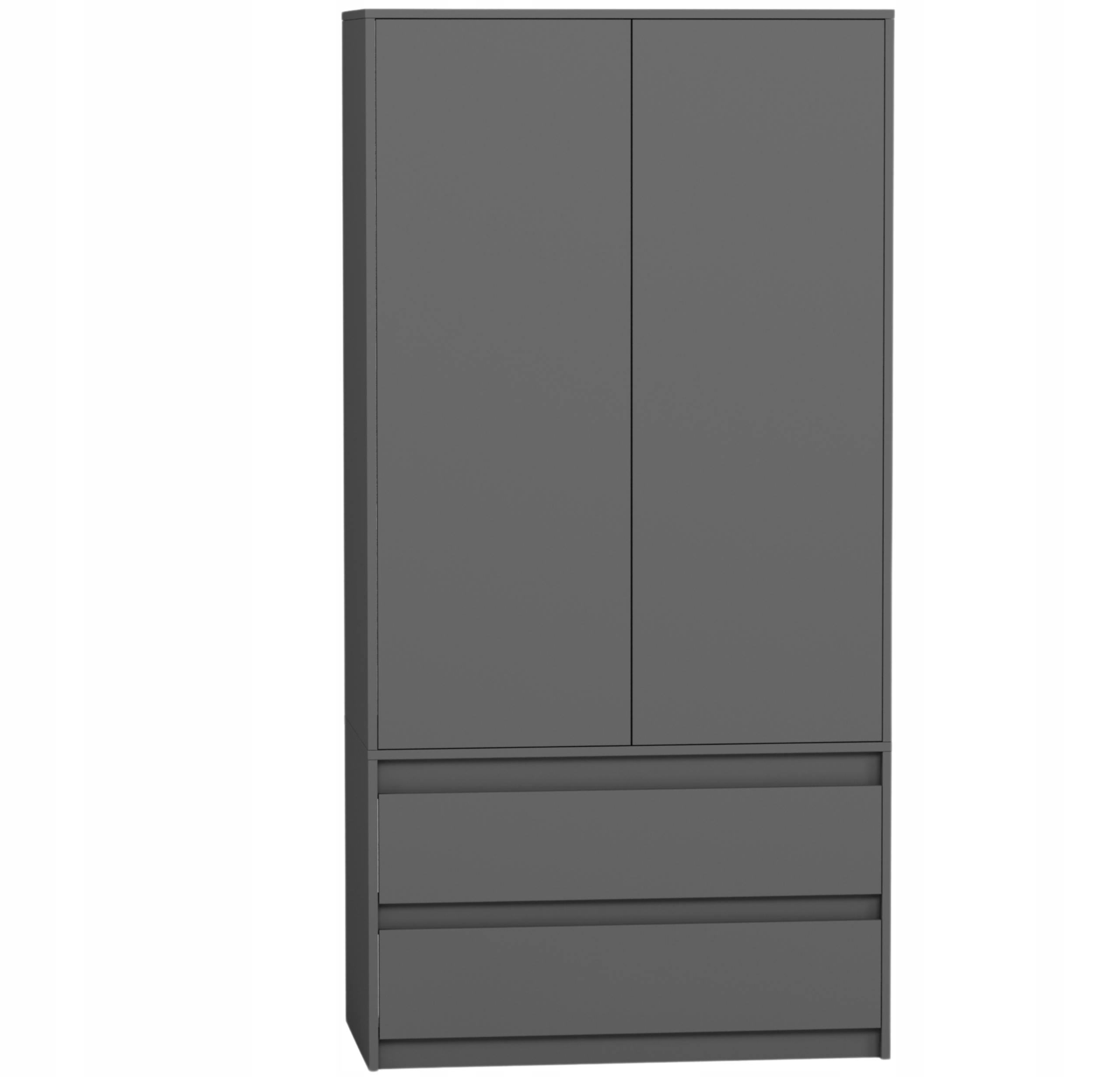 Szafa garderoba 90cm 2drzwi 2szuflad antracyt B-9TIP