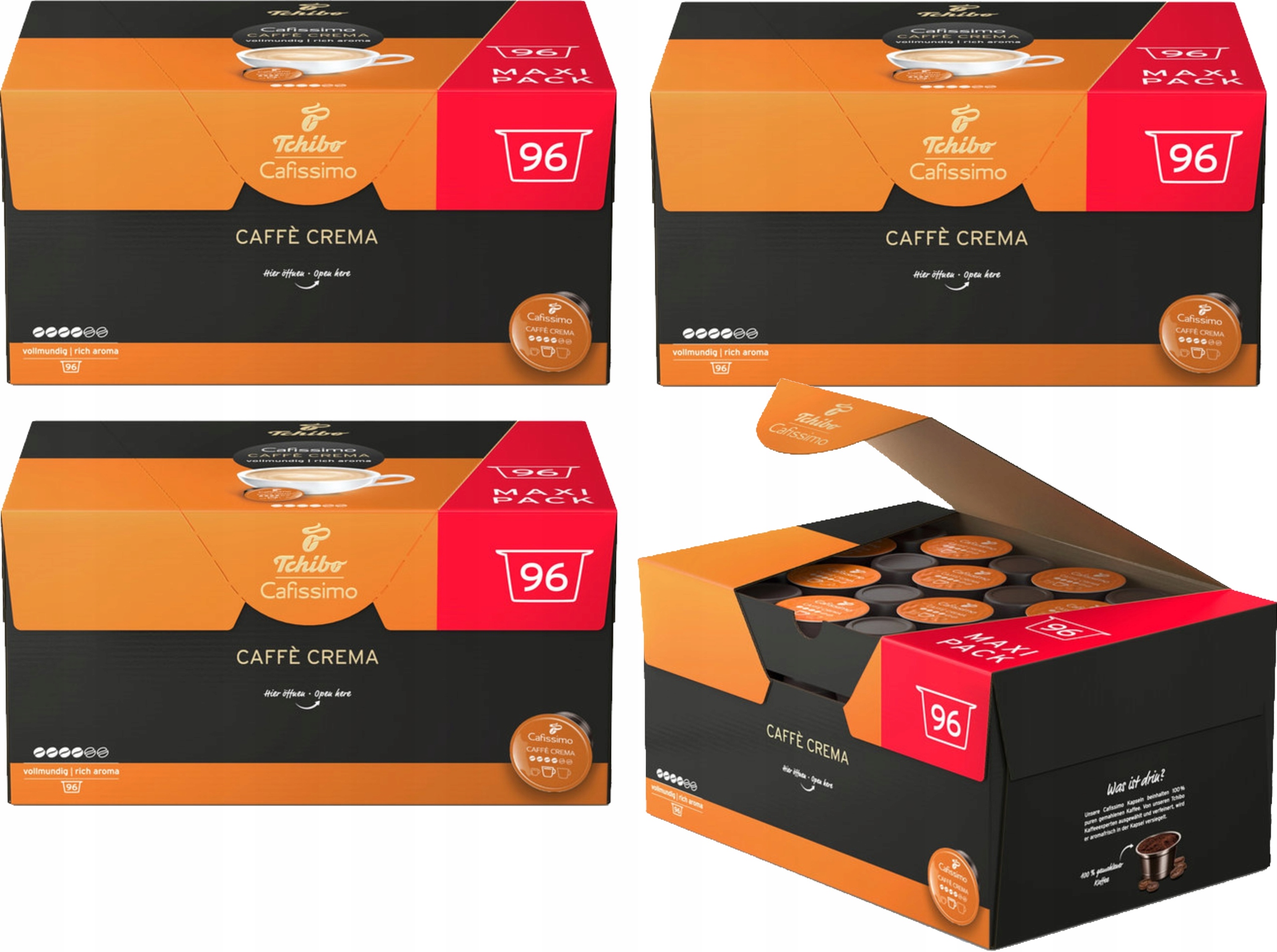 Levně Kapsle Tchibo Cafissimo Rich Aroma Vollmundig 4 x 96 kusů