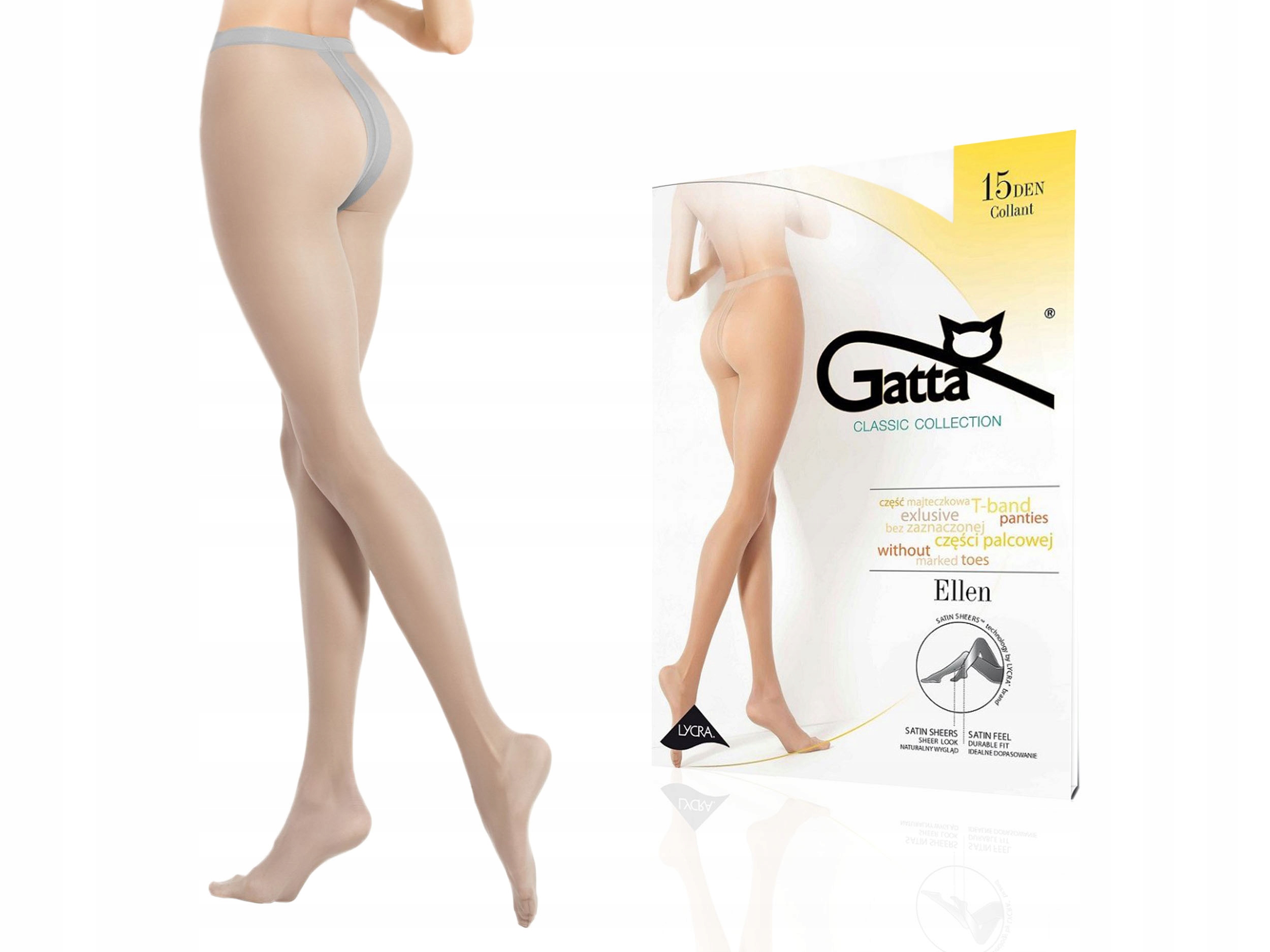 

Rajstopy matowe Ellen Gatta 15den lycra grigio 3-M