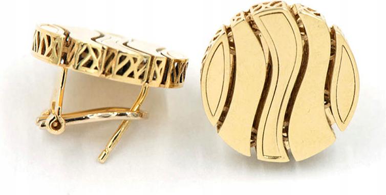 Zlaté náušnice 585 prostorová kolečka 8,37 g elegantní pro ni módní 14k
