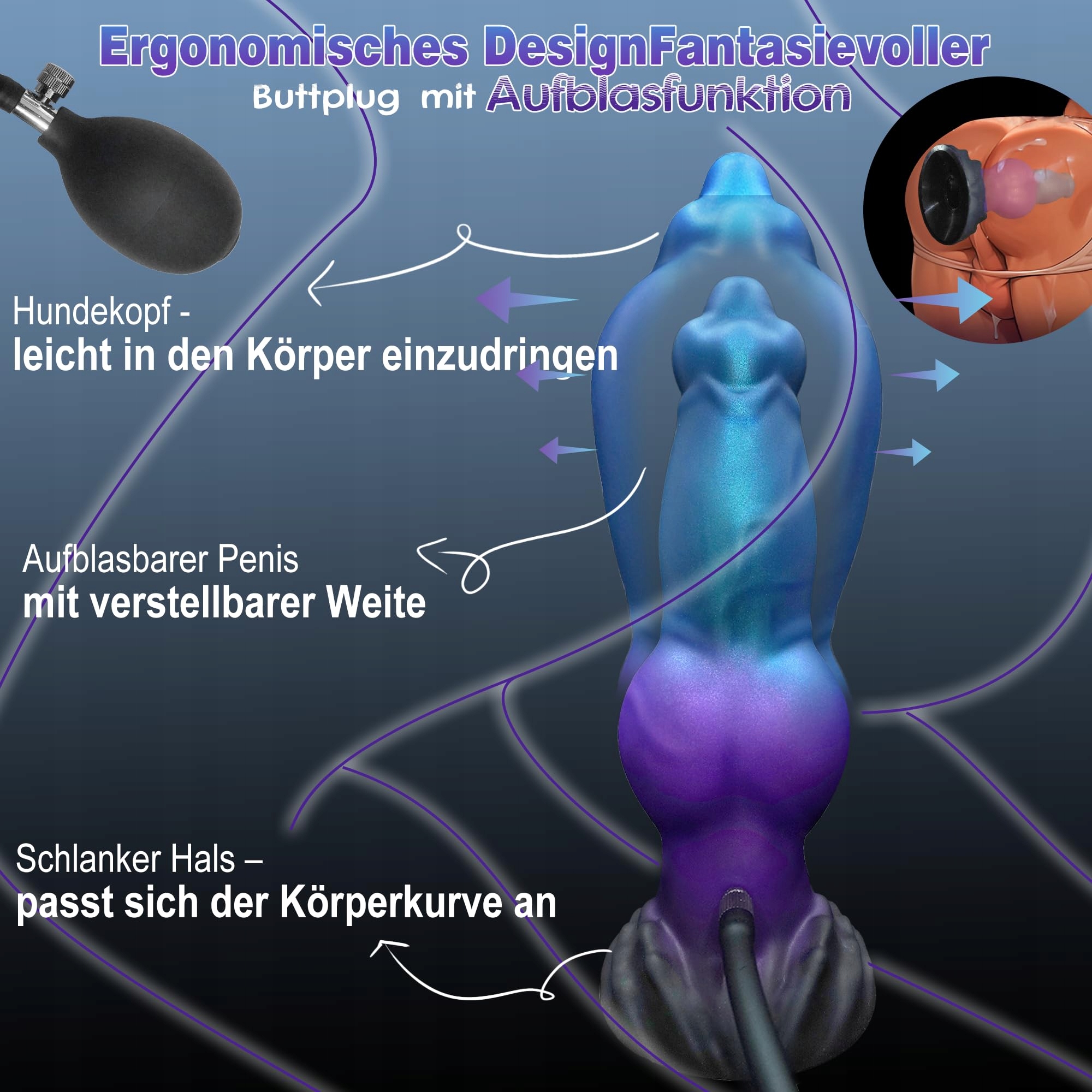XXL ANALDEHNER DILDO Z PRZYSSAWKĄ DLA PAR FANTASY REALISTYCZNY DLA KOBIET — miniatura 4