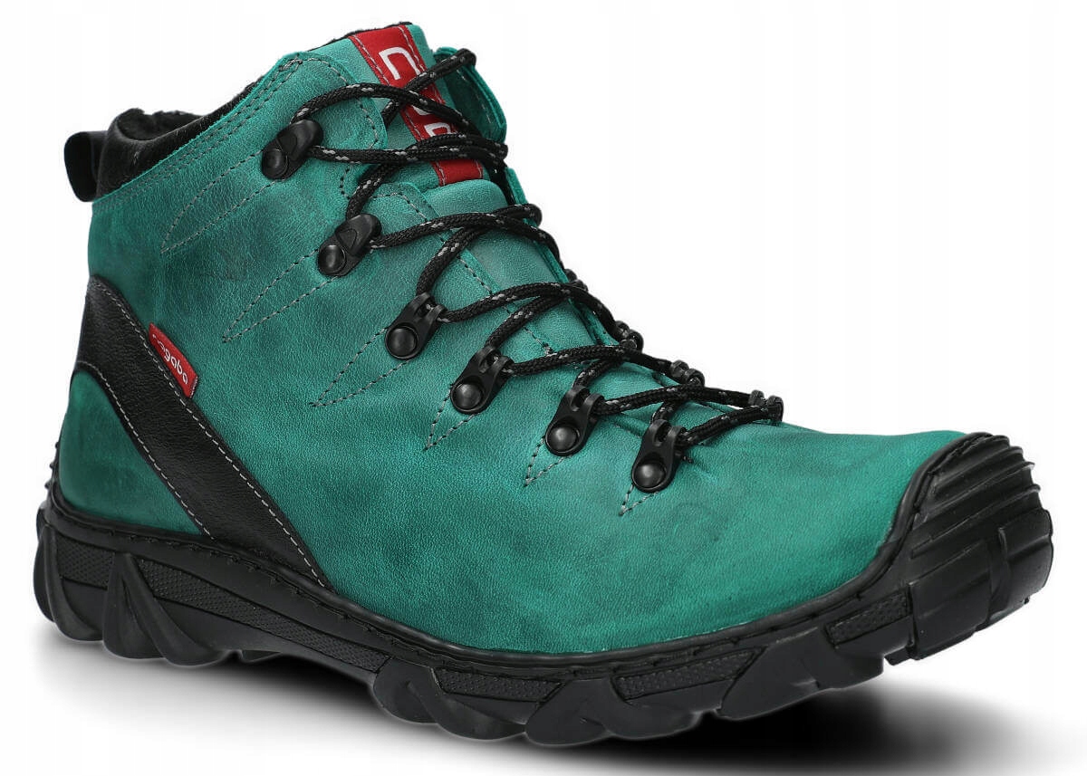 Nagaba 403 Smaragdová – Zateplené, Pohodlné, Kožené Pánské Trekové Boty