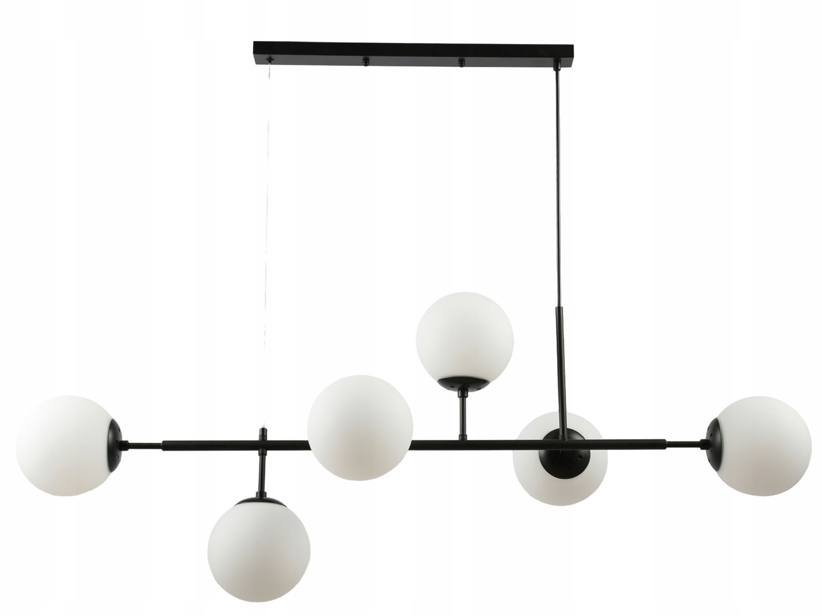 Závěsná Stropní Lampa Lustr Černá Koule Led