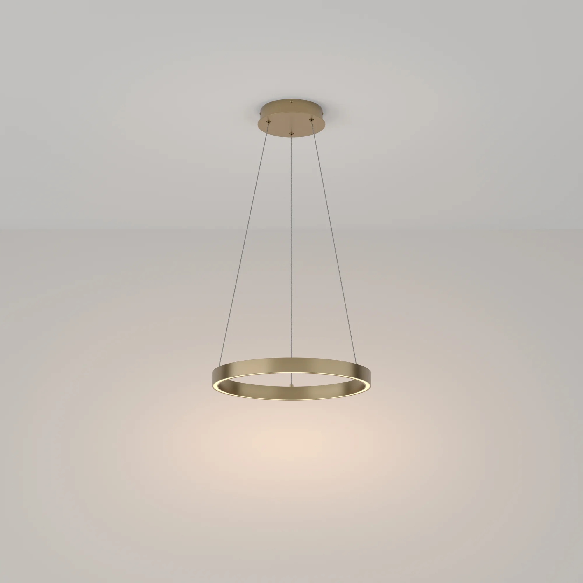 Závesná lampa Led luster zlatý prsteň teplé svetlo 40 cm Maytoni