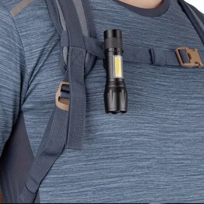 LATARKA TAKTYCZNA LED ZOOM KIESZONKOWA AKUMULATOROWA Z KIPSEM USB + ETUI Marka inna marka