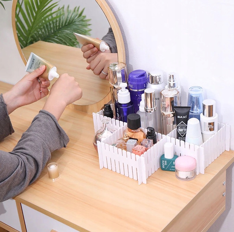 4x Organizer przegródka separator DO szuflady szafy biurka Kolor biały