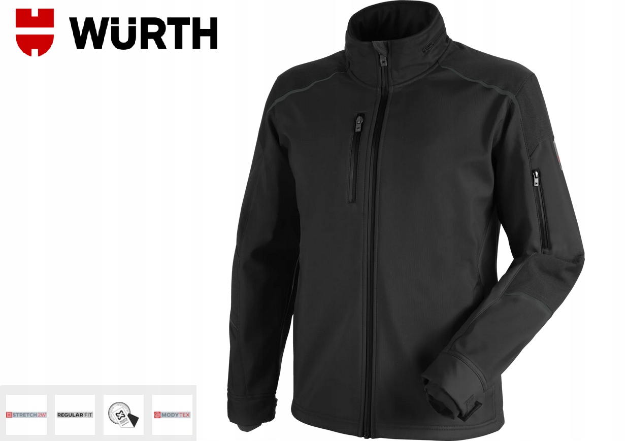 Kurtka Robocza Softshell Wurth Modyf Stretch Cetus Czarny R.xl