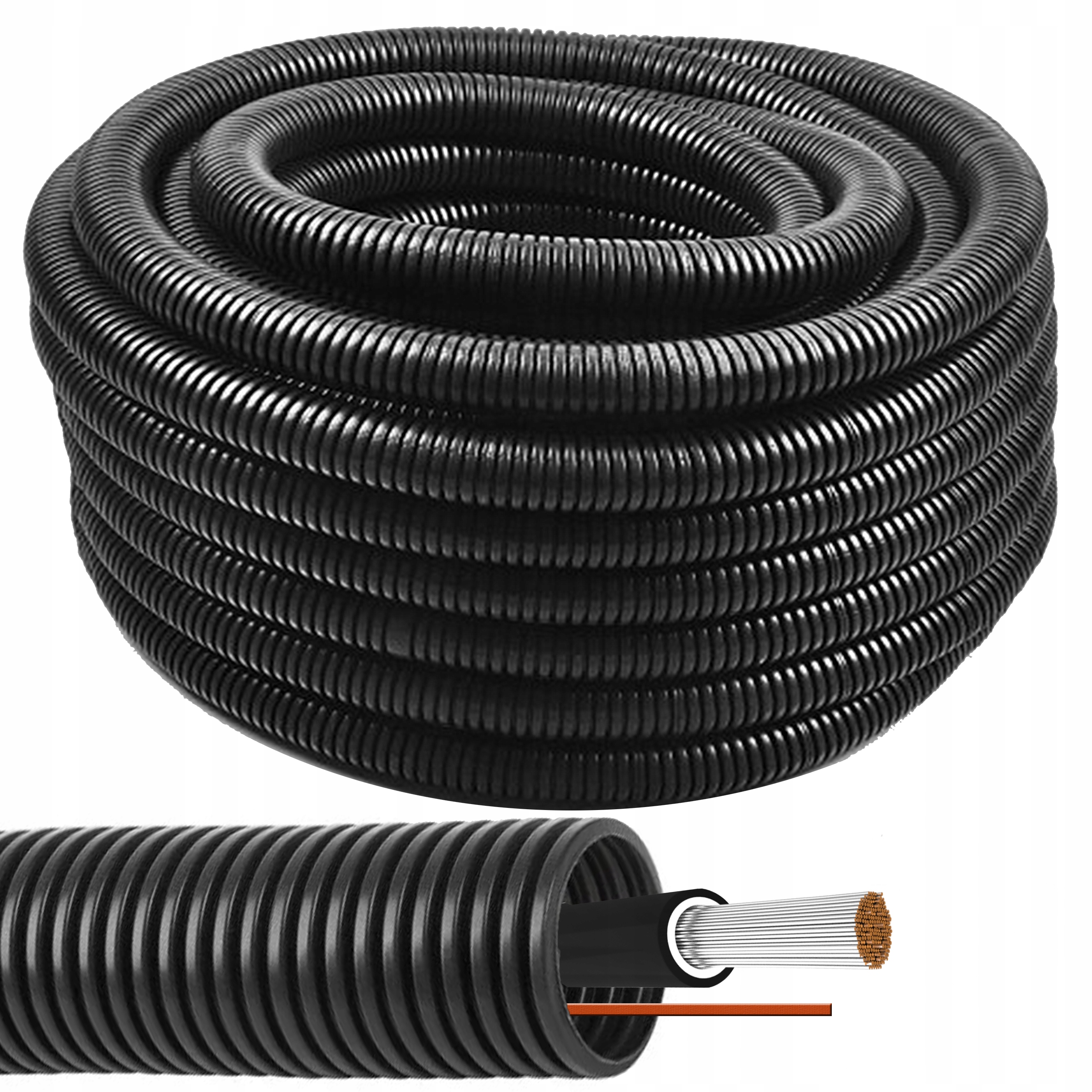 Husí Krk chránič kabelů Fotovoltaiki panel Pilot Pv Pvc 23/18 750N puk 50m