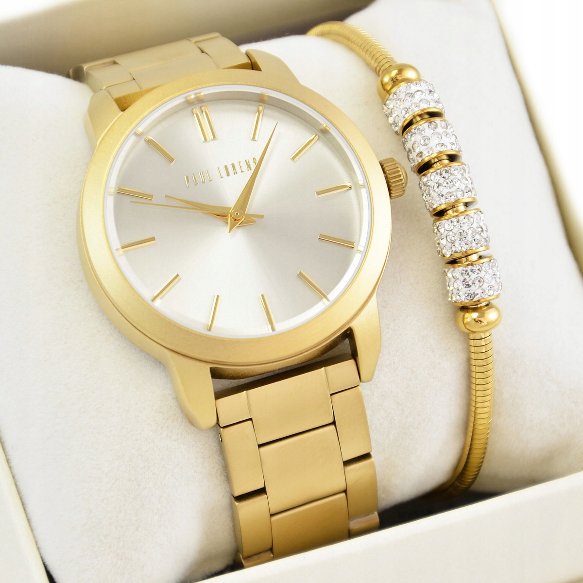 Dámské hodinky Paul Lorens Gianna Zlaté dárek glamour styl Set