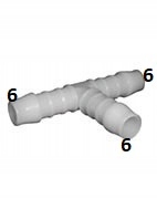 

Trójnik T Pom plastikowy wąż 6 mm łącznik złączka