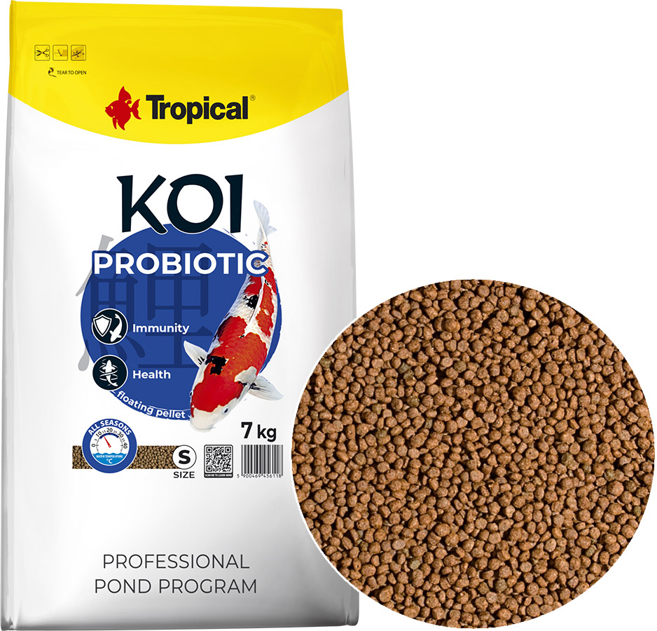 Tropical Koi Probiotic Pellet S 7kg Pokarm do Oczka Wodnego