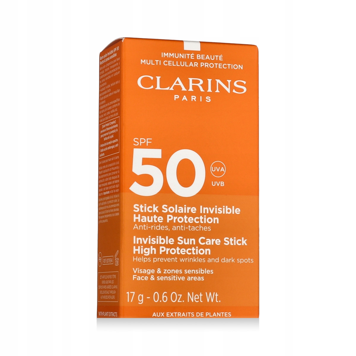Clarins Invisible Sun Care Stick Spf 50 17 g