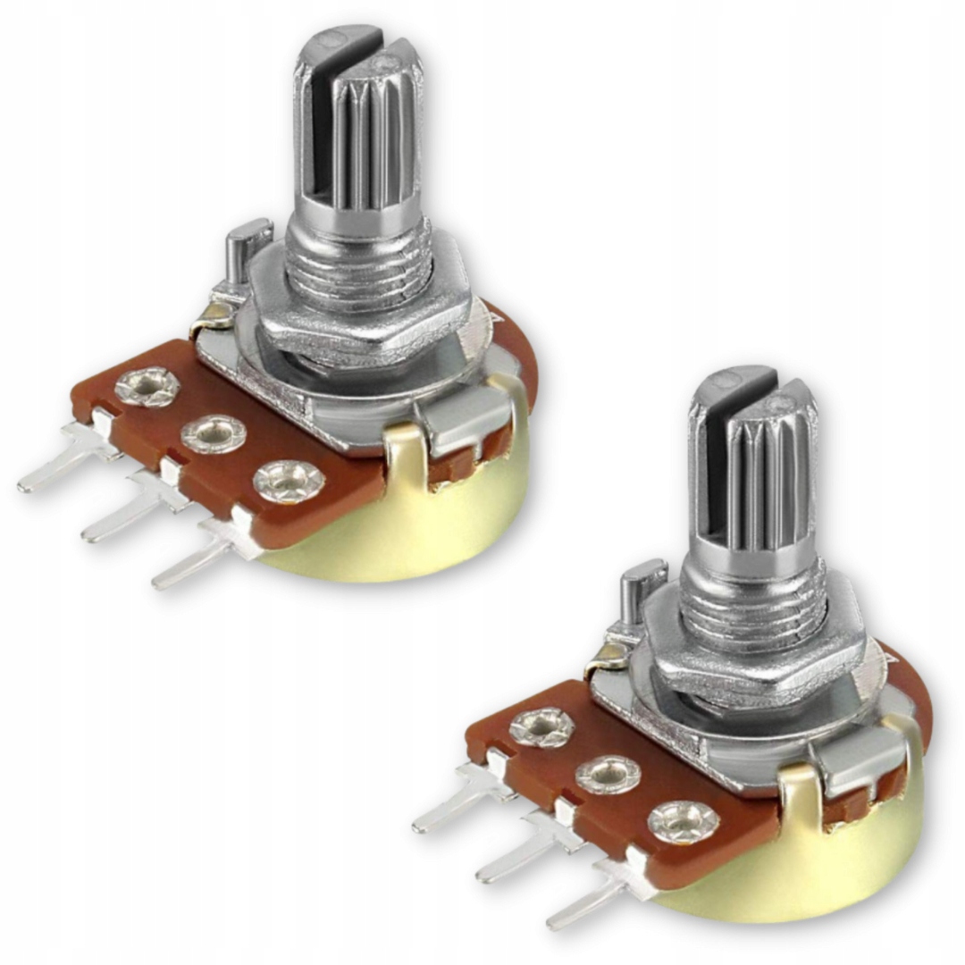 

2x Potencjometr obrotowy liniowy 15 mm B 1k Ohm