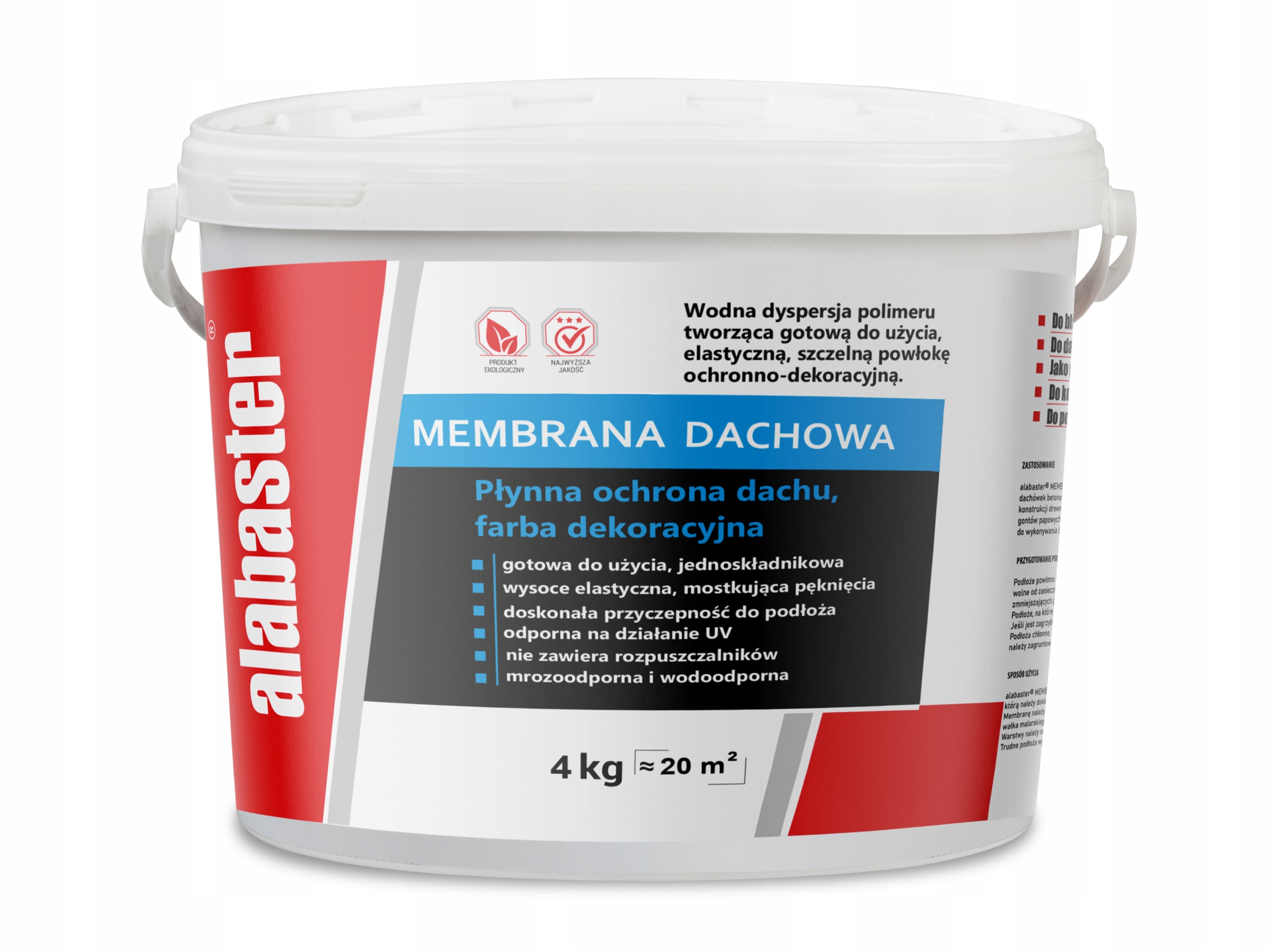 Farba dachowa do uszczelniania 4kg kolor szary membrana w płynie