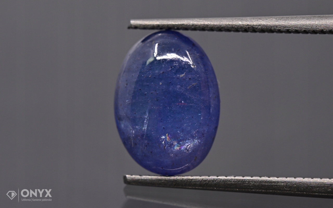 Tanzanit kabošon ovál 10,3x7,5 mm