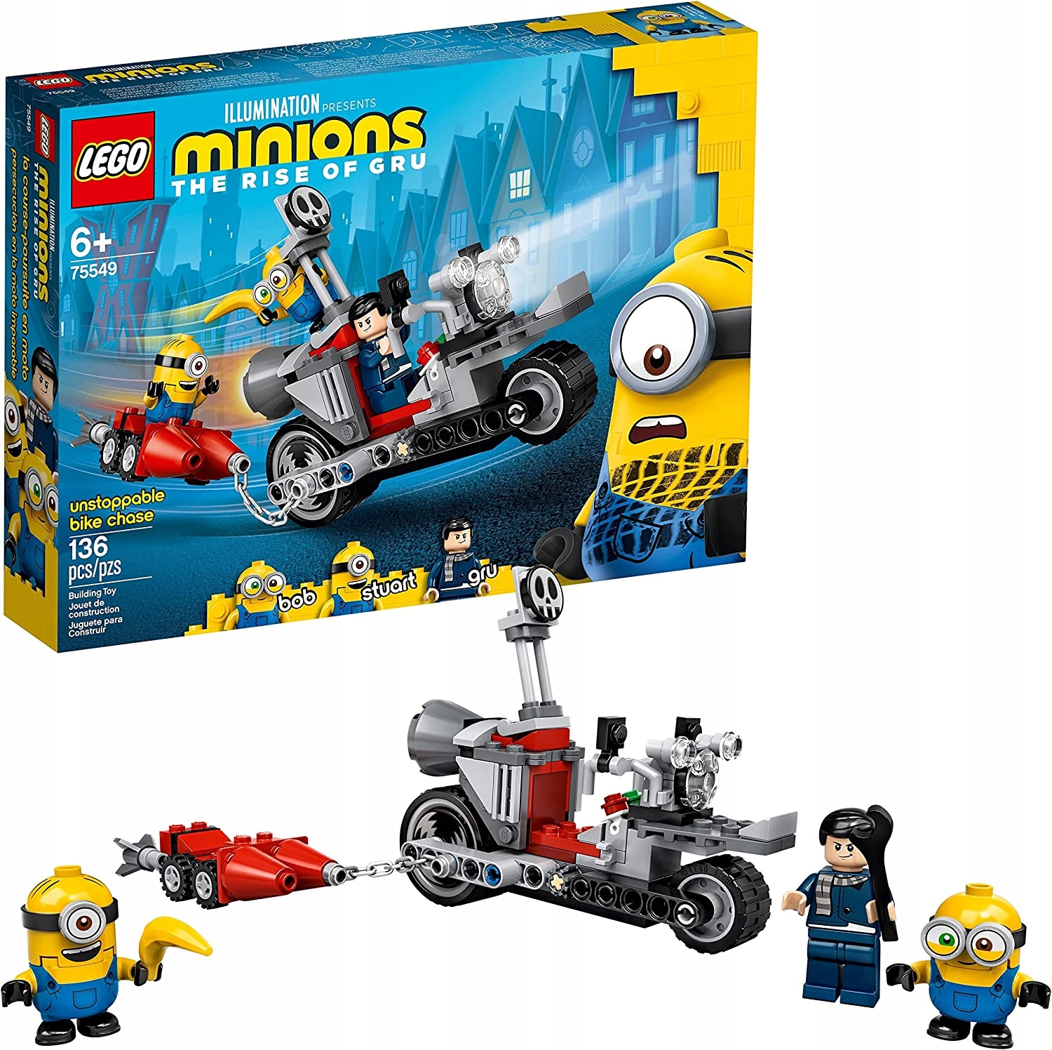 LEGO MINIONS 75549 NIEPOWSTRZYMANY MOTOCYKL UCIEKA