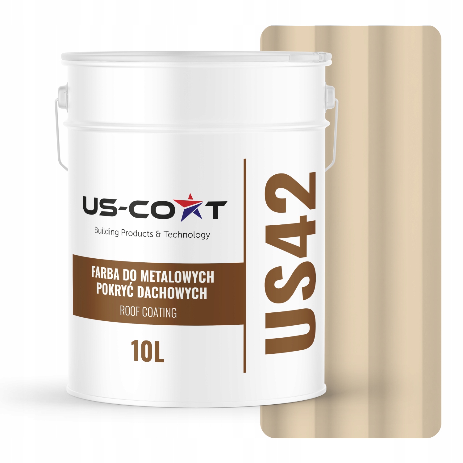 Farba Na Kovové Strechy A Plechové Krytiny Krémovo Béžová Ral 1015 10 L Lesk