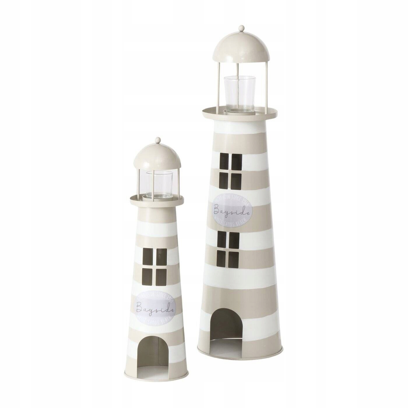 Dekoratívne Figúrky Maják Kovová 2 Ks Do Interiéru, výška 40-57 cm