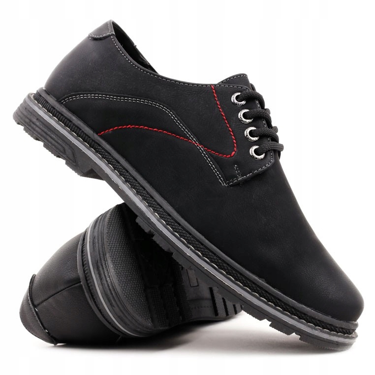 

Czarne Buty Męskie Wizytowe Półbuty Eleganckie