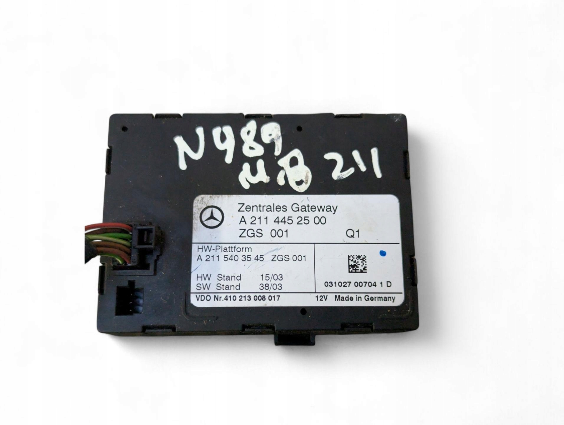 module control unit Gateway Mercedes-Benz E W211 2003 A2114452500